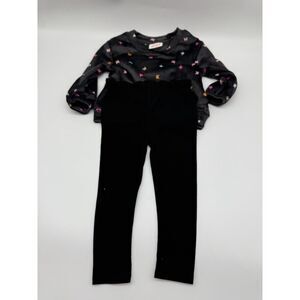 Cat & Jack 18m black long sleeve top & black pants